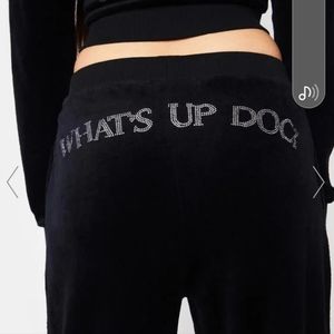 Dolls Kill Bugs Bunny Velour Track Pants
